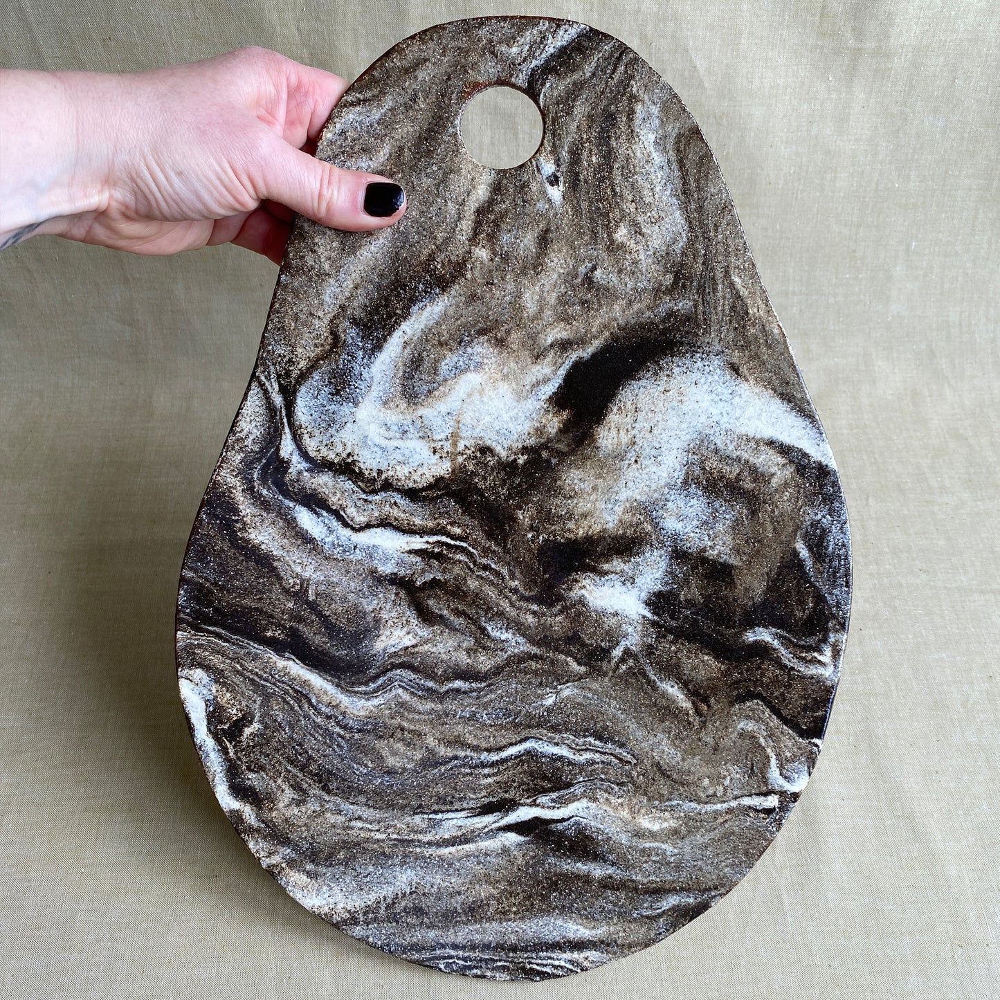 Handgjord ostbricka – M – Stardust